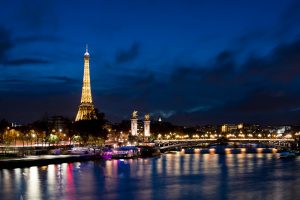 Paris at night is an amazing sight, specially with the lit up Eiffel tower on the Seine.