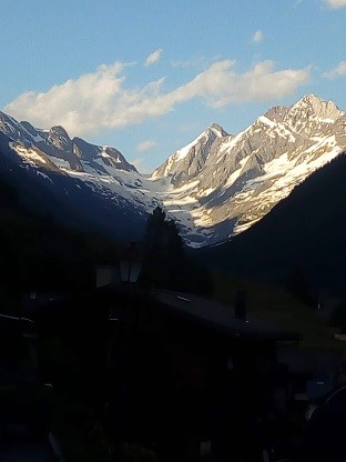 The long glacier -Lotschental valley in Switzerland